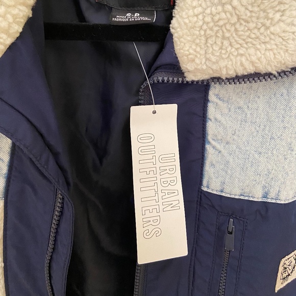 Urban Outfitters BDG Sherpa Denim Mixed Jacket - Picture 4 of 9